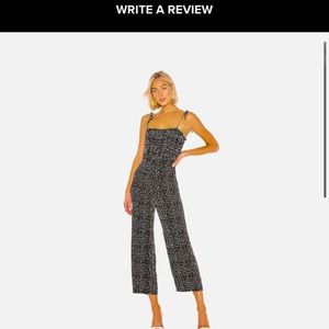 Lovers + Friends jumpsuit - black w/ white dots M